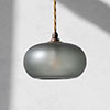 Hampstead Smoked Pendant Light in Antiqued Brass