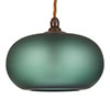 Hampstead Teal Pendant Light in Antiqued Brass
