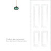 Hampstead Teal Pendant Light (ES) in Antiqued Brass