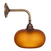Hampstead Amber Wall Light In Antiqued Brass