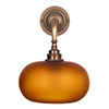 Hampstead Amber Wall Light In Antiqued Brass
