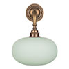 Hampstead Jade Green Wall Light In Antiqued Brass