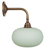 Hampstead Jade Green Wall Light In Antiqued Brass