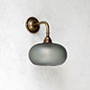 Hampstead Smoked Wall Light In Antiqued Brass