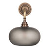 Hampstead Smoked Wall Light In Antiqued Brass