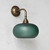 Hampstead Teal Wall Light In Antiqued Brass