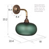 Hampstead Teal Wall Light In Antiqued Brass