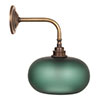 Hampstead Teal Wall Light In Antiqued Brass