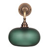 Hampstead Teal Wall Light In Antiqued Brass