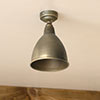 Barbican Flush Mount Ceiling Light in Antiqued Brass