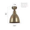 Barbican Flush Mount Ceiling Light in Antiqued Brass