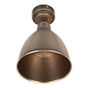 Barbican Flush Mount Ceiling Light in Antiqued Brass