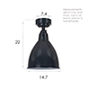 Barbican Flush Mount Ceiling Light in Slate Grey (Inside White)