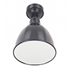 Barbican Flush Mount Ceiling Light in Slate Grey (Inside White)