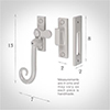 Product List - Jim Lawrence - Monkey Tail Lockable Latch (Right) in Clay - Monkey Tail Lockable ...