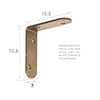 Ashford Shelf Bracket In Antiqued Brass