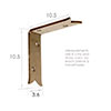 Kendal Shelf Bracket In Antiqued Brass