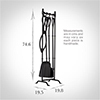 Product List - Jim Lawrence - Portland Companion Set in Matt Black (With Stand) - Portland ...