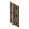 Small Rectangular Butt Hinge in Antiqued Brass