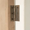 Small Rectangular Butt Hinge in Antiqued Brass