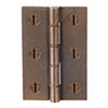 Small Rectangular Butt Hinge in Antiqued Brass