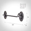 Product List - Jim Lawrence - Medium Fenton Cabin Hook in Polished - Medium Fenton Cabin Hook in ...