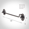 Product List - Jim Lawrence - Large Fenton Cabin Hook in Polished - Large Fenton Cabin Hook in ...