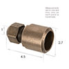 Conduit Tube Gland Fitting in Antiqued Brass