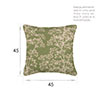 45cm Piped Cushion Cover in Hedge Green Cow Parsley 