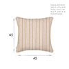 45cm Piped Cushion Cover In Gold Cottage Stripe