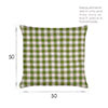 50cm Knife Edge Cushion Cover in Green Killarney Linen