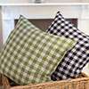 50cm Knife Edge Cushion Cover in Green Killarney Linen