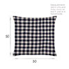 50cm Knife Edge Cushion Cover in Indigo Blue Killarney Linen