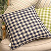 50cm Knife Edge Cushion Cover in Indigo Blue Killarney Linen