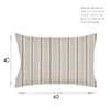 60cm Oxford Rectangular Cushion Cover in Indigo Blue Galway Linen