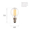 SES Golf Ball LED Filament Bulb