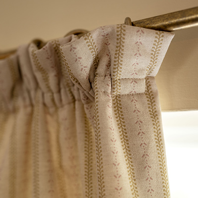 Cottage Stripe Fabric in Gold