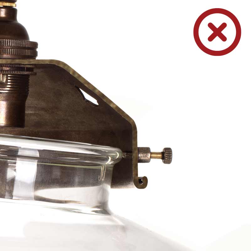 Incorrect glass position