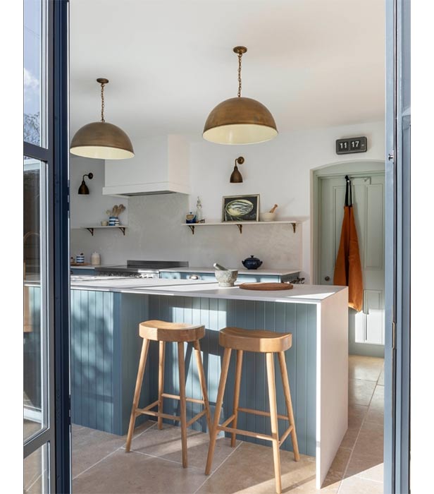 Layered light in a kitchen