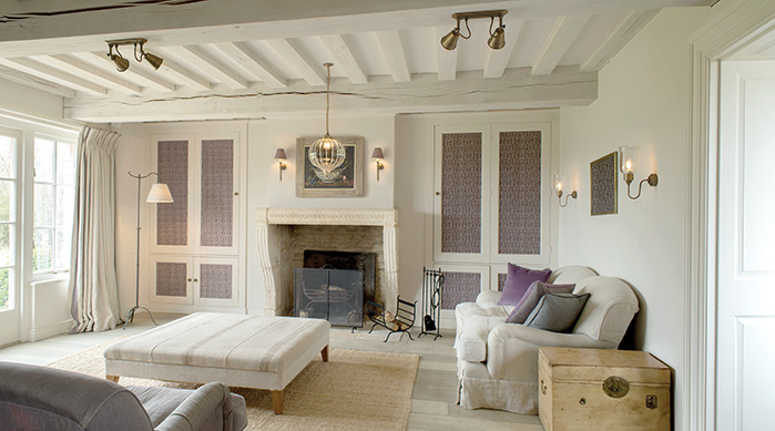 Layered light in a living room