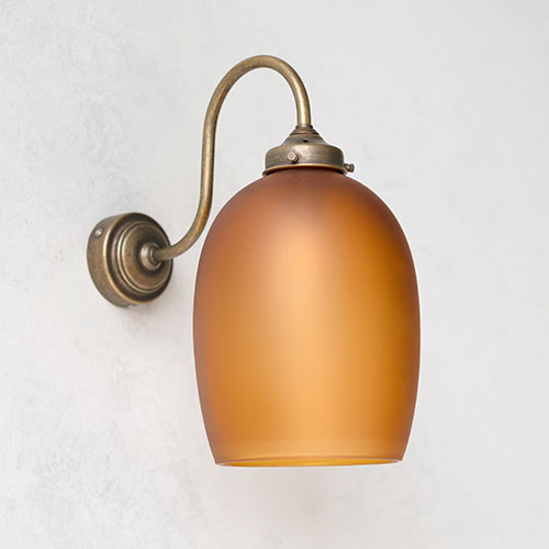 Clifton Frosted Amber Wall Light