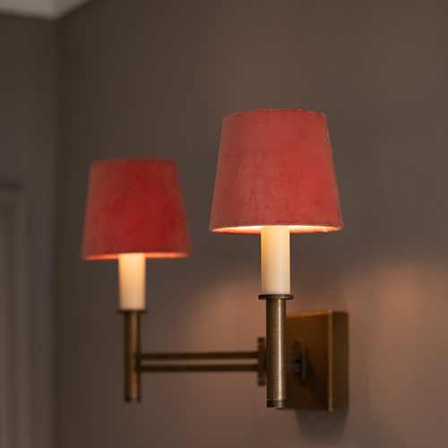 13cm French Drum Candle Clip Shades in Burnt Orange