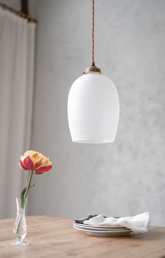 Walcot Pendant with frosted glass
