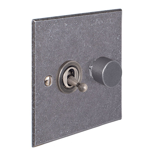 2 Gang Black Dolly Dimmer Switch