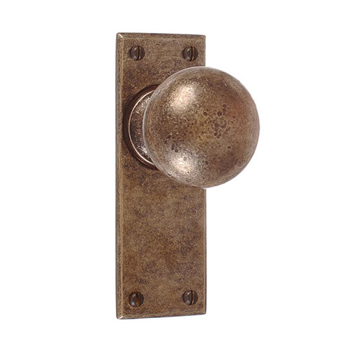 Knob handle with plain plate