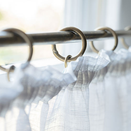 Cafe curtain rod