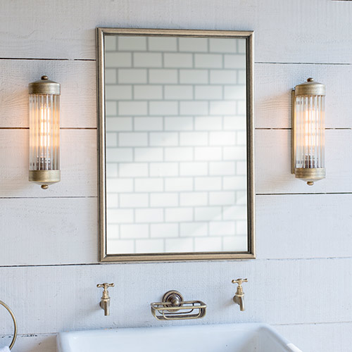 Stamford Mirror in Antiqued Brass