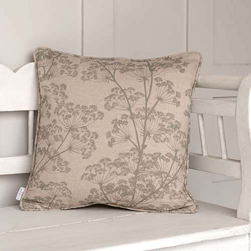 Cow Parsley Cushion Cover in Reverse Duck Egg