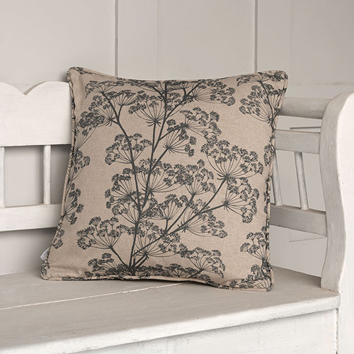 Cushion Cover in Reverse Indigo Cow Parsley