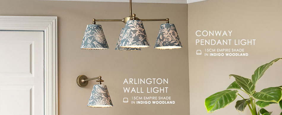 Conway pendant and Arlington wall light
